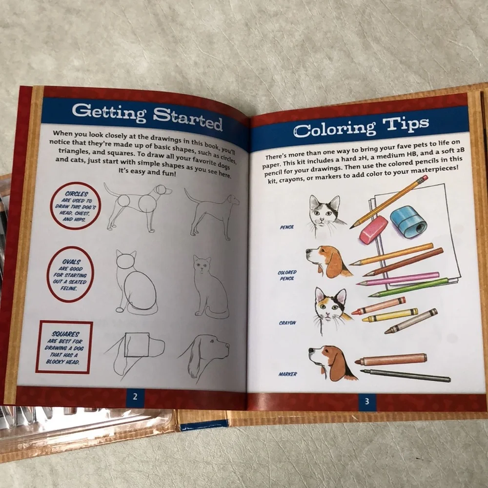 Walter Foster All About Drawing Pets Lean To Draw Dogs And Cats Step-By-Step NEW